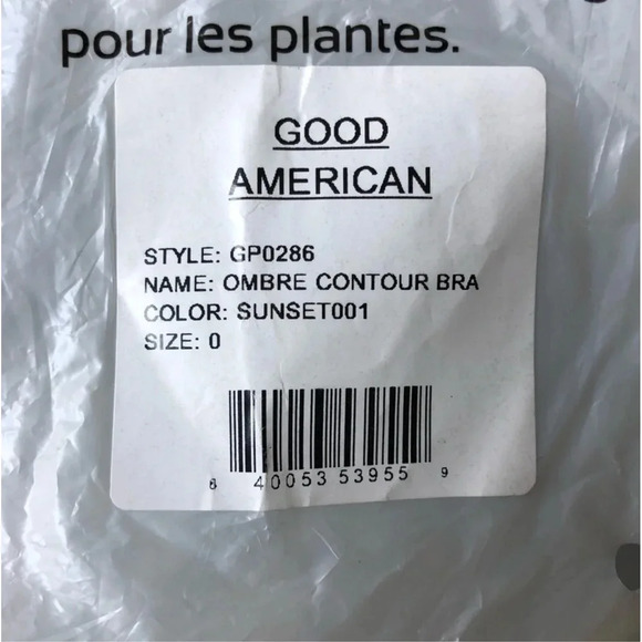 New Good American Electric Feel Ombre Contour Bra top sunset halter Racerback - Picture 14 of 16